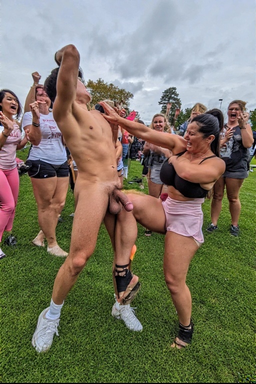 Women beating up men